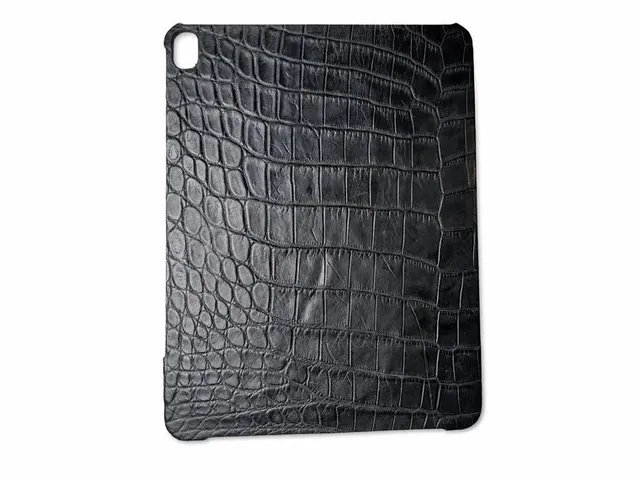 Black crocodile leather iPad cover, PRD-127685